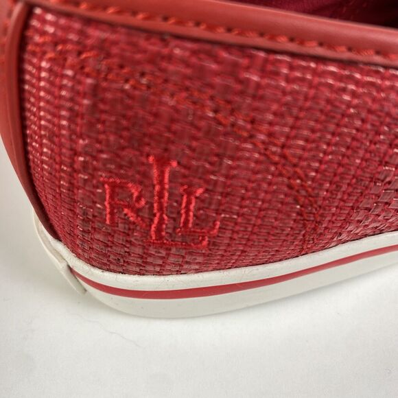 Lauren Ralph Lauren Janis Slip On Loafers Red Women Size 6.5 Pre-Owned‎ - Picture 10 of 13